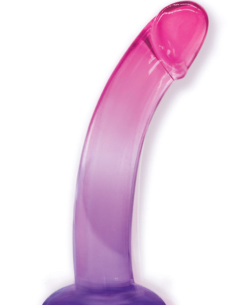 Shades, 8.25" Smoothie Jelly Tpr Gradient Dong - Purple and Pink