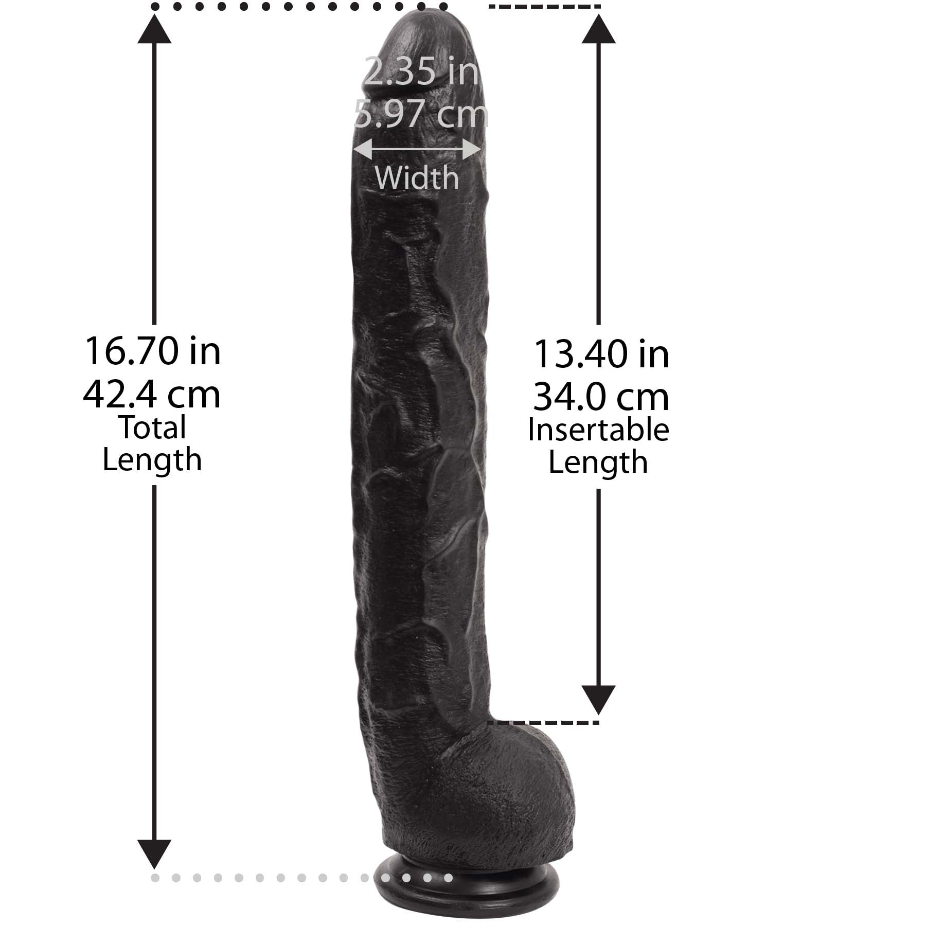 "Dick Rambone Cock - 17 Inch - Black DJ0268-01"