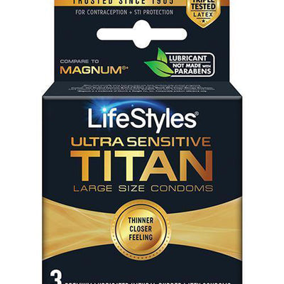 "Lifestyles Ultra Sensitive Titan Large 3 Pack LS3042"