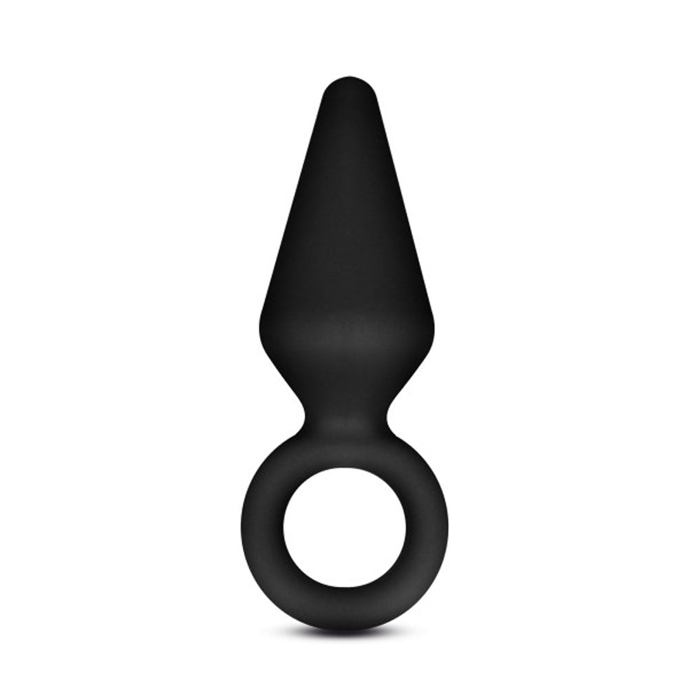 Anal Adventures - Platinum - Silicone Loop Plug - Small - Black