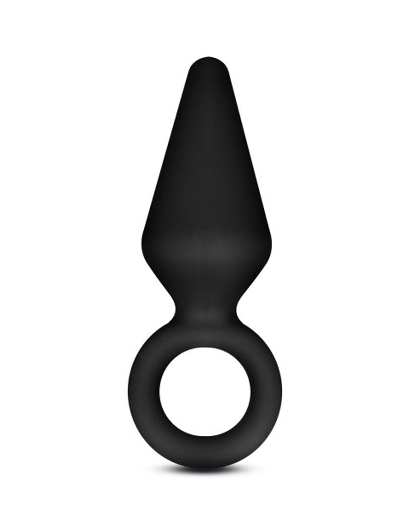 Anal Adventures - Platinum - Silicone Loop Plug - Small - Black