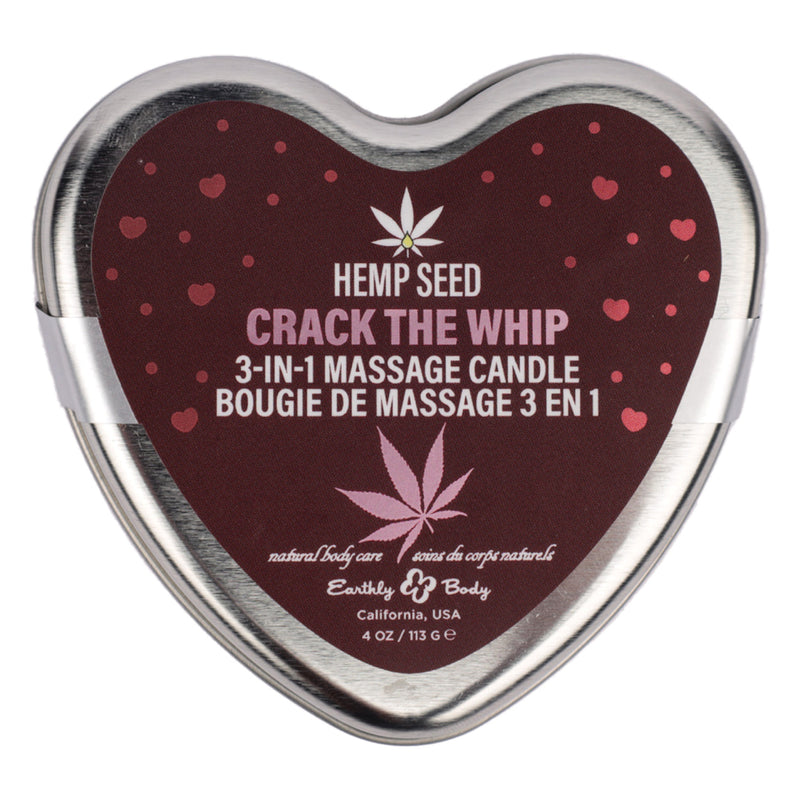Hemp Seed 3 in 1 Massage Candle Crack the Whip 4.7oz EB-HSCV025A