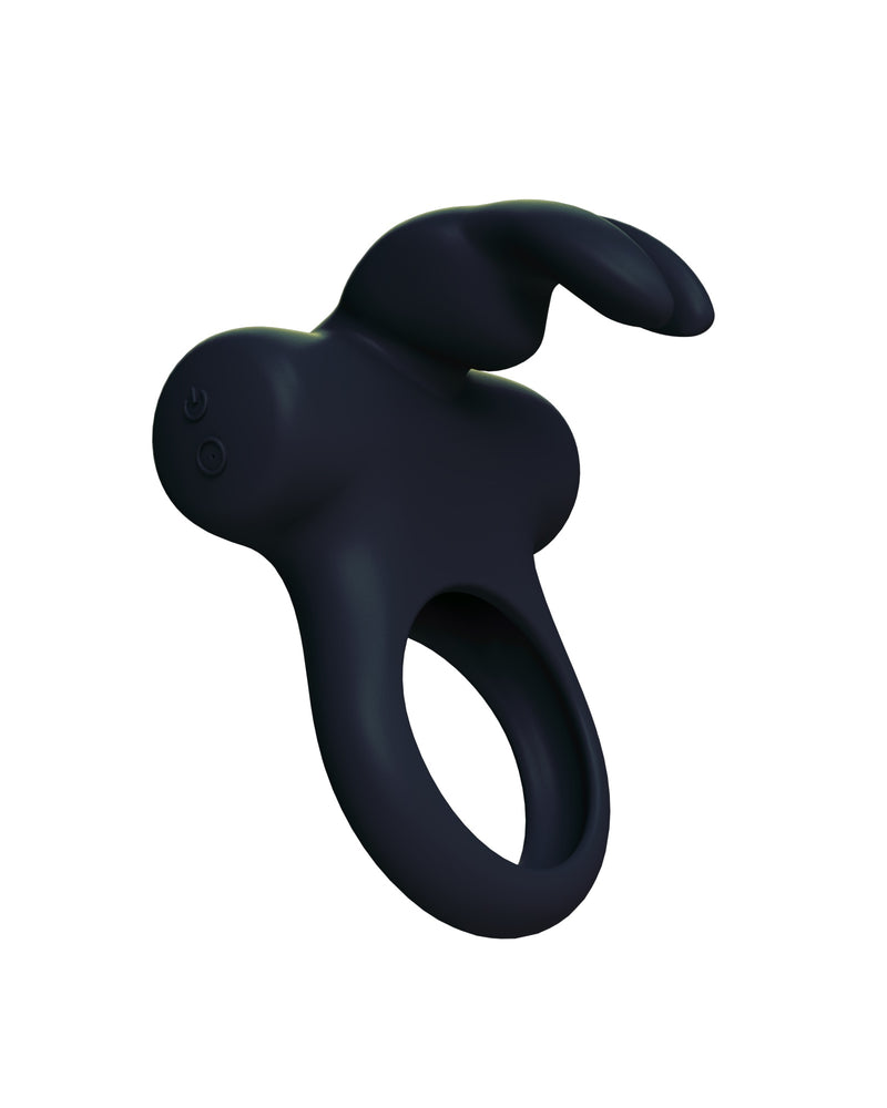 "Ohhh Bunny Frisky Bunny Vibrating Ring - Black Pearl BU-0104"
