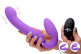 10x Ergo- Fit G-Pulse Inflatable and Vibrating Strapless Strap- on - Purple