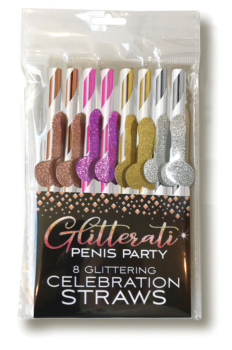 "Glitterati Penis Party Celebration Straws - 8 Count CP-1031"