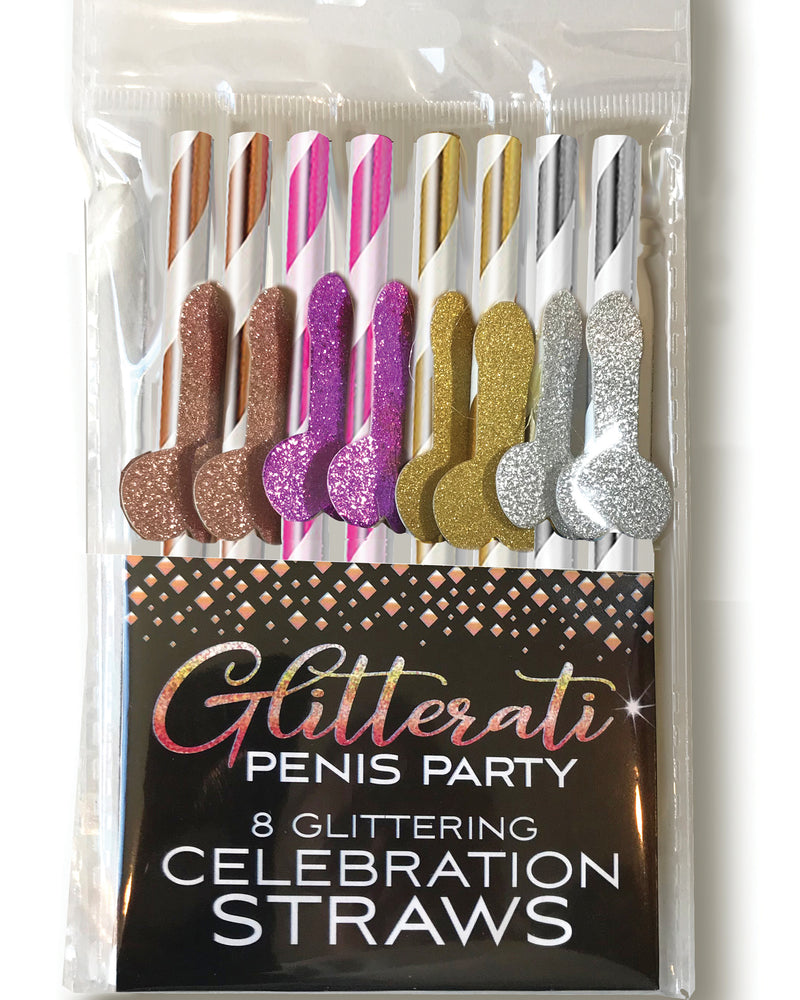 "Glitterati Penis Party Celebration Straws - 8 Count CP-1031"