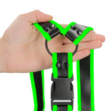 Bonded Leather Buckle Harness - Large/xlarge - Glow in the Dark