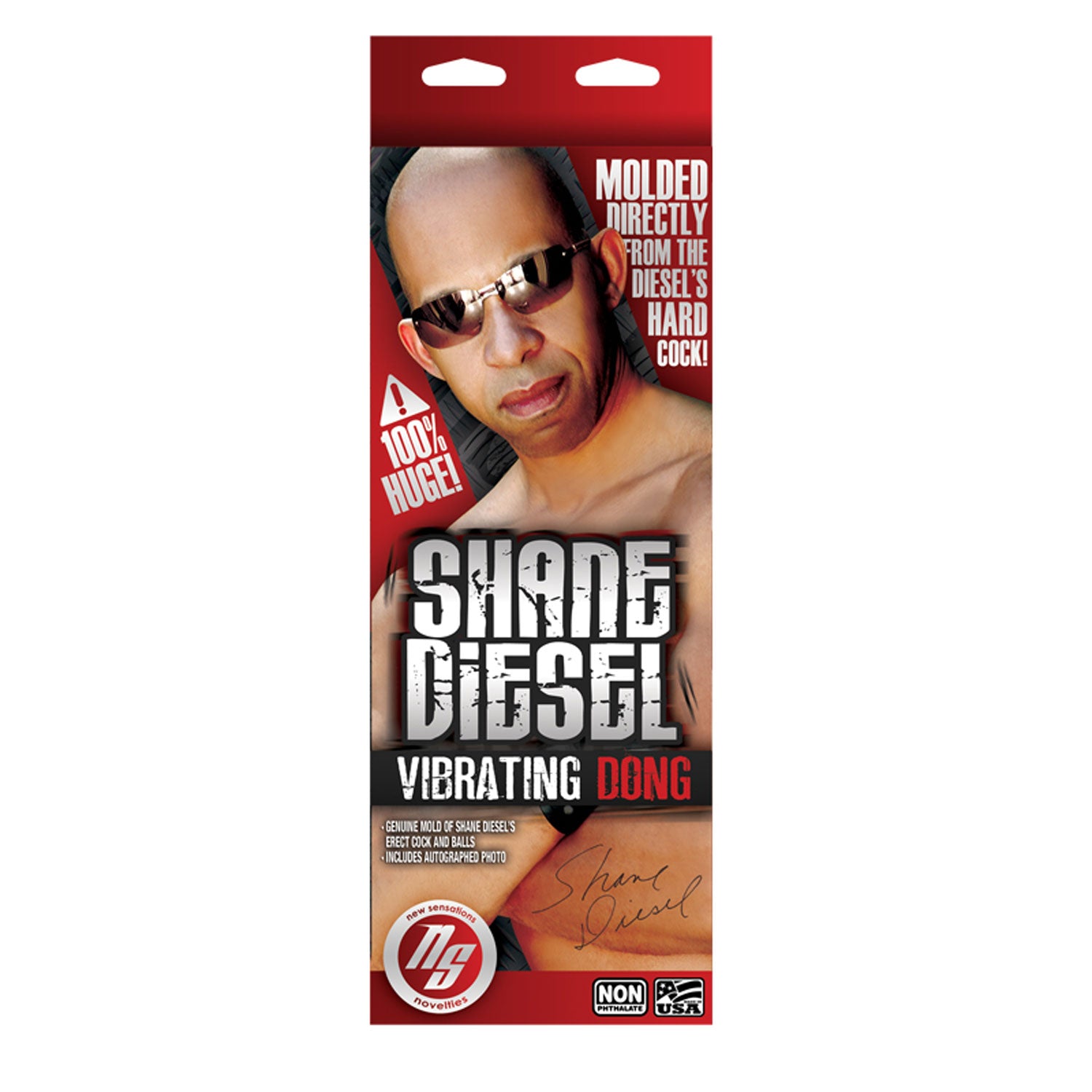 "Shane Diesel 10 Vibrating Dildo - Tan NSN-0801-12"