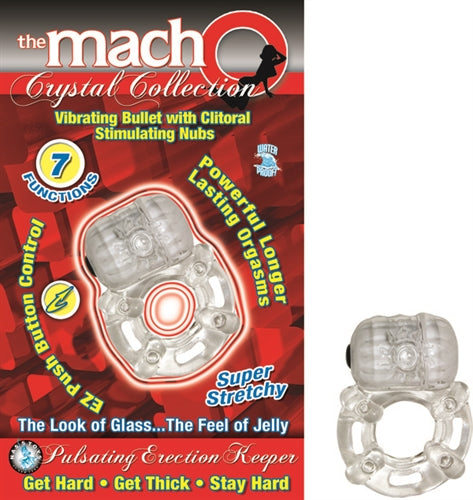 "The Macho Crystal Collection Pulsating Erection Keeper - Clear NW2238"