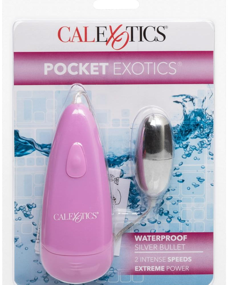 Bala plateada impermeable de bolsillo exótica de color rosa