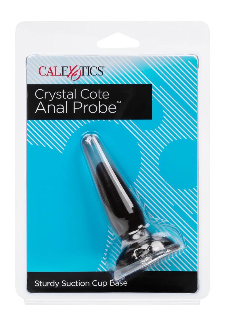Tapón anal Crystal Cote, color negro, 3,5"
