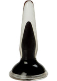 Tapón anal Crystal Cote, color negro, 3,5"