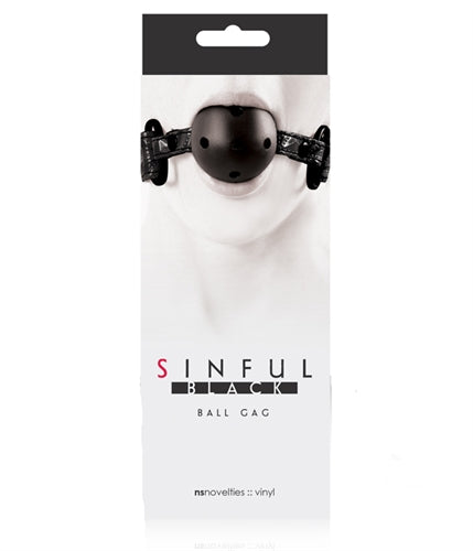 "Sinful Ball Gag - Black NSN1221-13"