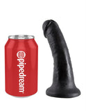 King Cock - Dildo With Balls / Suction - 6"  Black/Brown/Flesh/Tan/Clear/