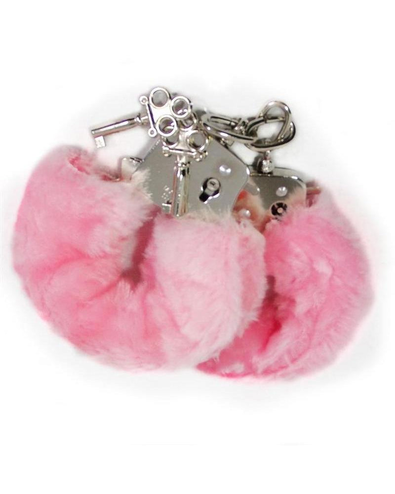 Esposas de peluche de color rosa