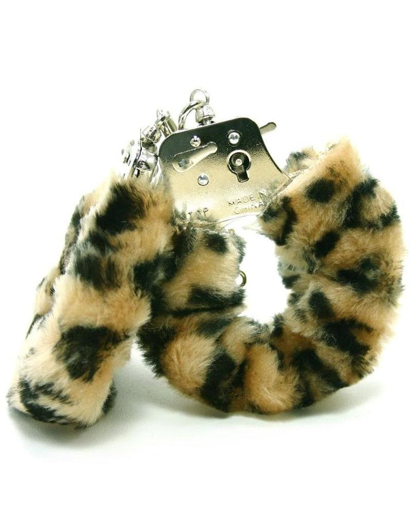 Puños de peluche con forma de leopardo