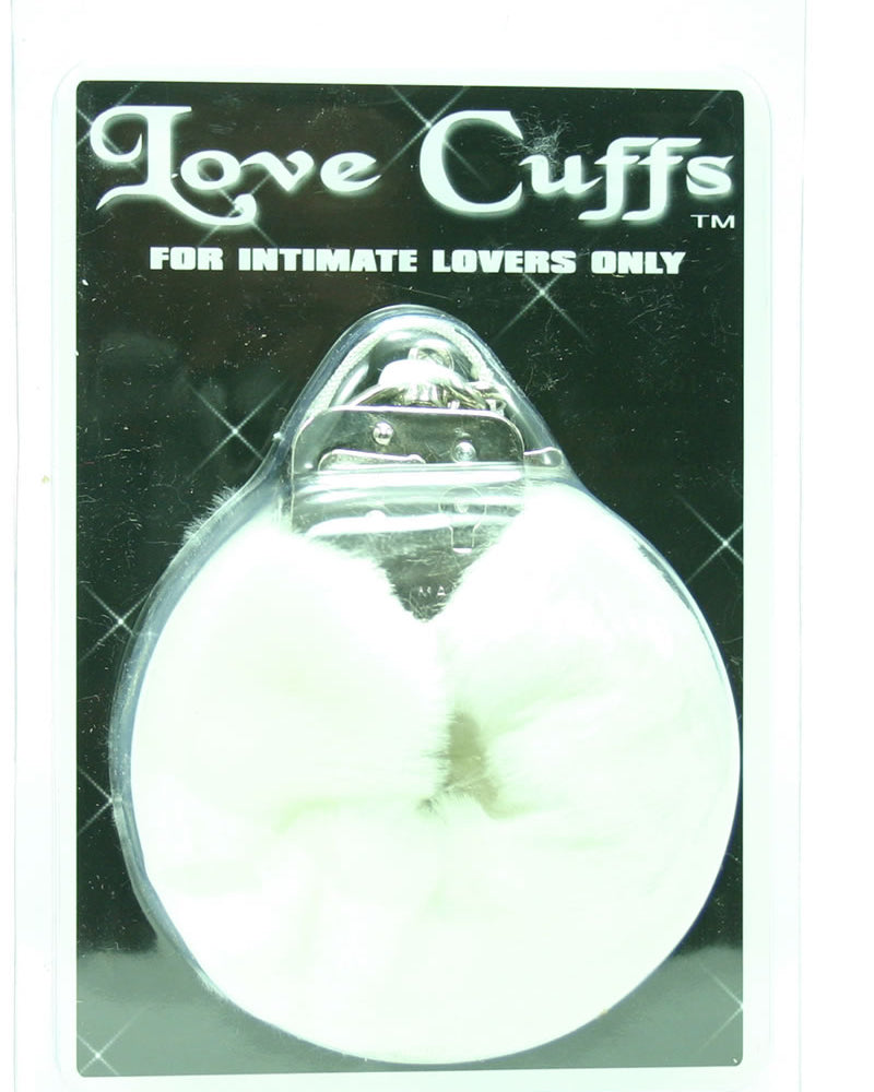 Esposas de peluche Love Cuffs blancas