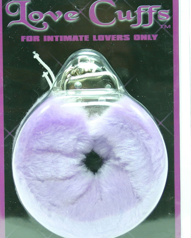 Puños de peluche Love Cuffs color lavanda