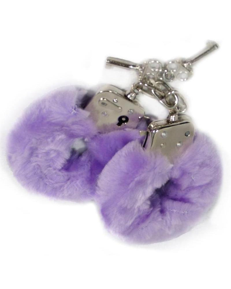 Puños de peluche Love Cuffs color lavanda