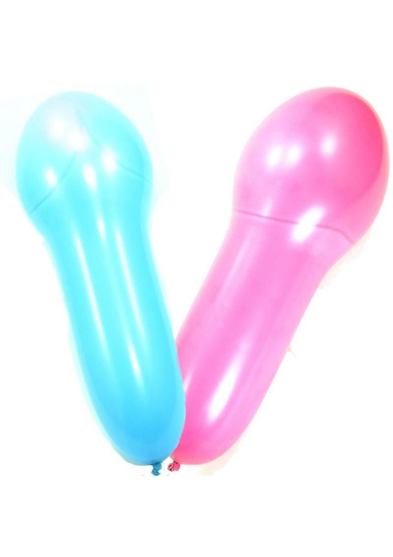Globos de fiesta de colores con forma de pene, paquete de 8