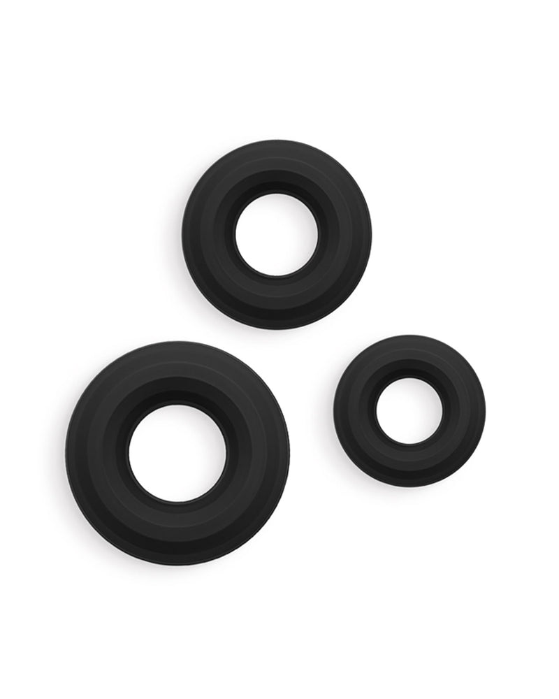 Renegade - 3pc Fireman Rings - Black