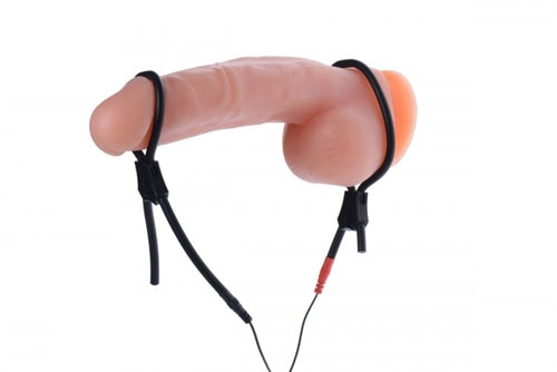 "Vigor II Electro Stim Cock and Balls Ties & Frenum Electro Stimulator ZE-AE596"