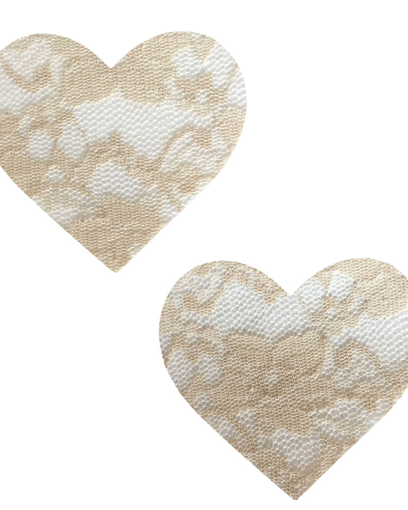 "Nude Toffee Lace I Heart U Pasties NN-NUD-LAC-NS"