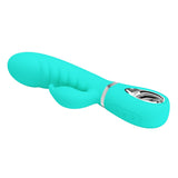 Prescott Super Soft Rabbit Silicone Vibrator - Vibrator -Teal