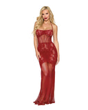 Bodystocking Gown Dmnd - One Size - Red