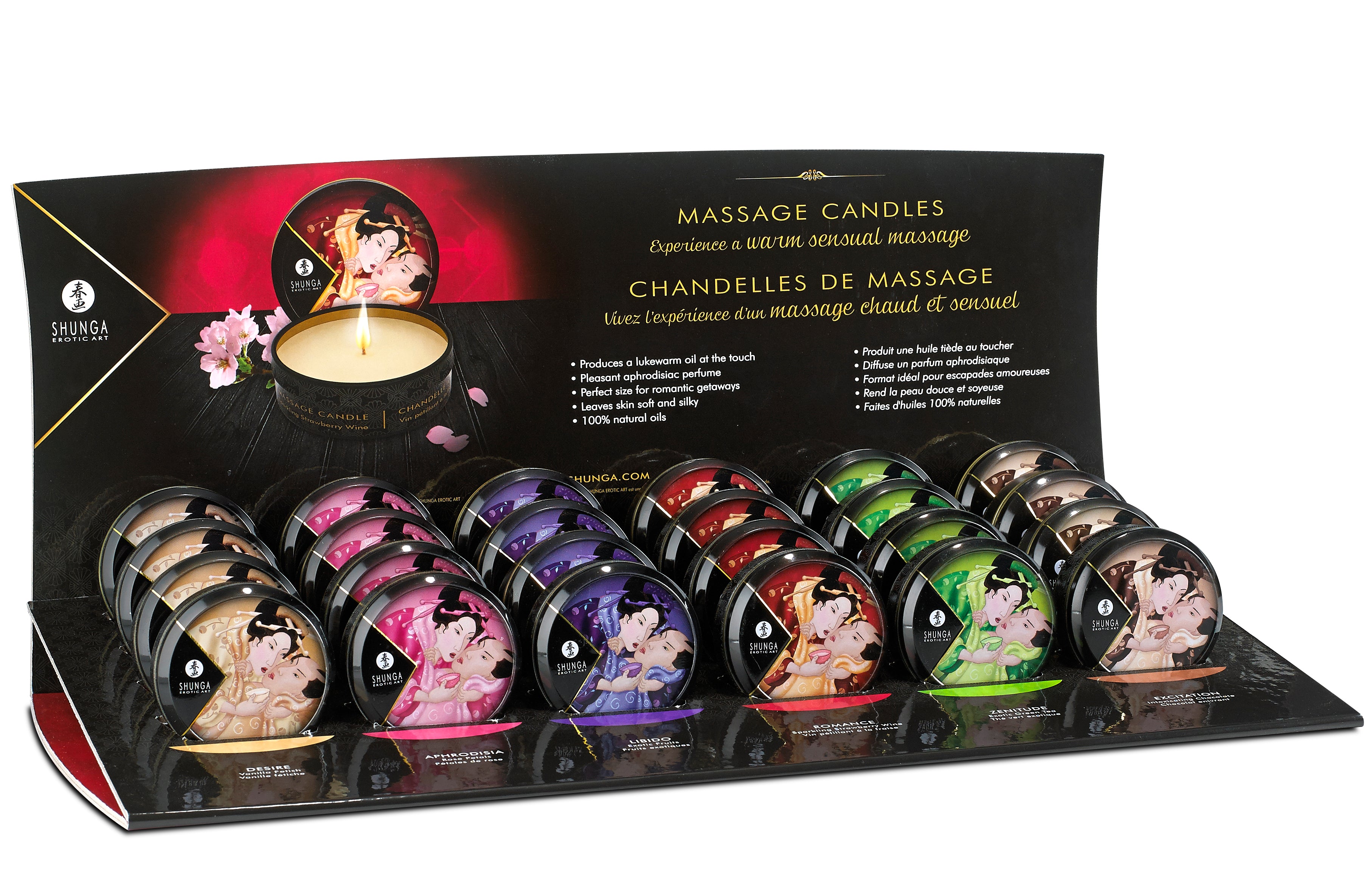 "Mini Massage Candle Display - 24 Count SHU4699"