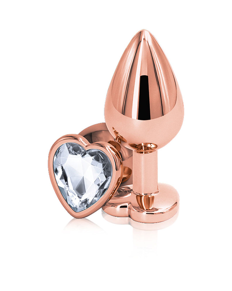 Rear Assets - Rose Gold Heart - Medium - Clear