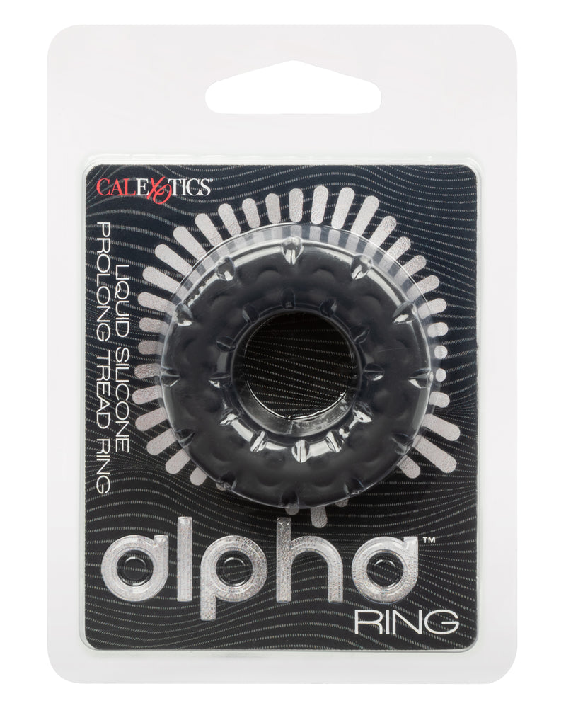 Alpha Liquid Silicone Prolong Tread Ring - Black