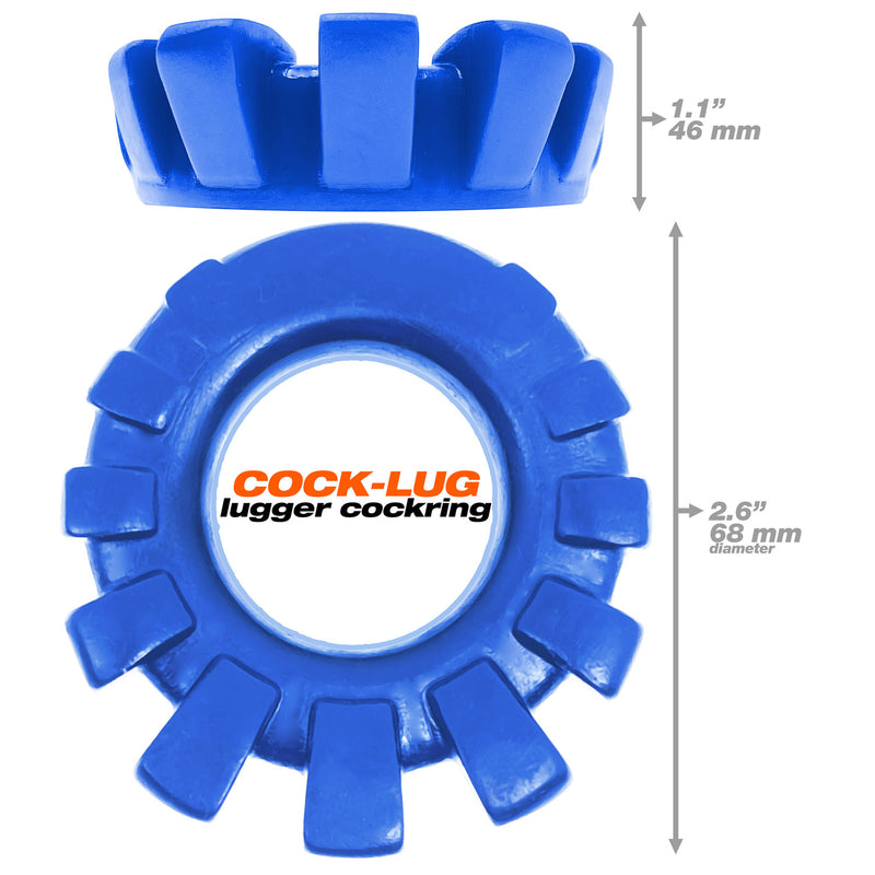 "Cock-Lug Lugged Cockring - Marine Blue OX-1922-MRN"