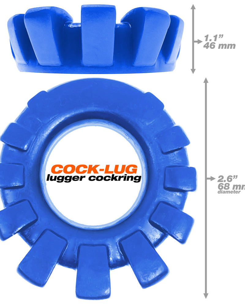 "Cock-Lug Lugged Cockring - Marine Blue OX-1922-MRN"