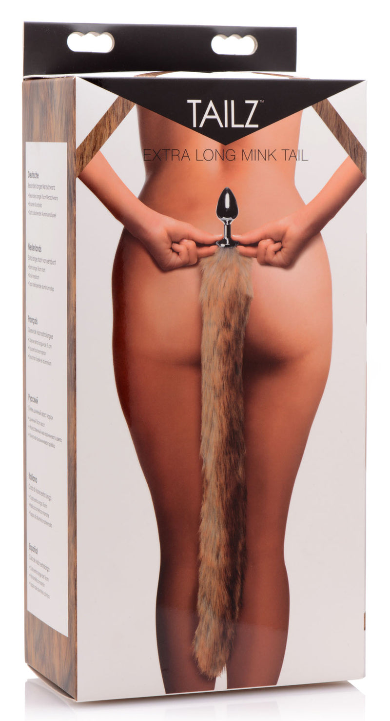 "Extra Long Mink Tail Metal Anal Plug TZ-AF423"