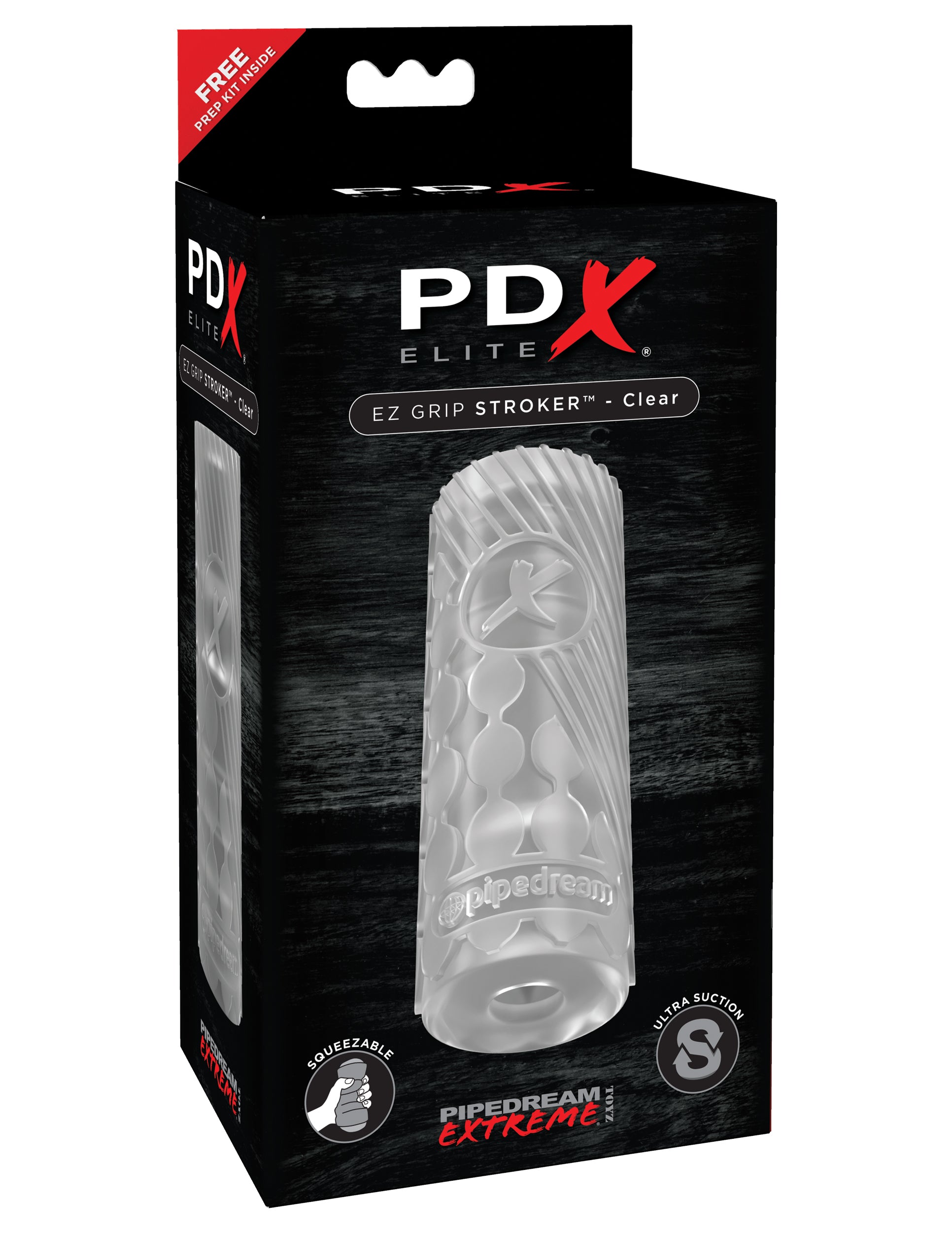 Pdx Elite Ez Grip Stroker Clear