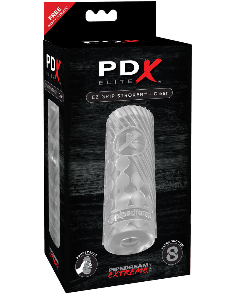 Pdx Elite Ez Grip Stroker Clear