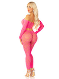 Pink 2pc Croptop and Footless Tights - Os Tights - Os