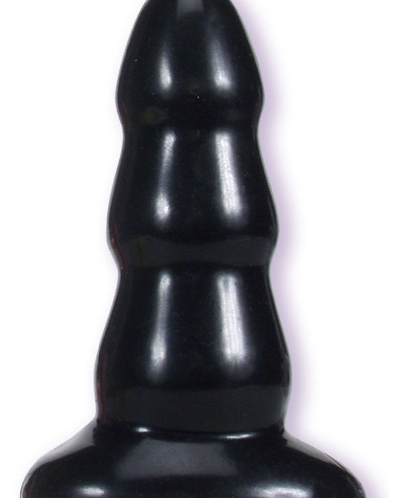Tapón anal triple ondulado negro