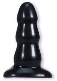 Tapón anal triple ondulado negro