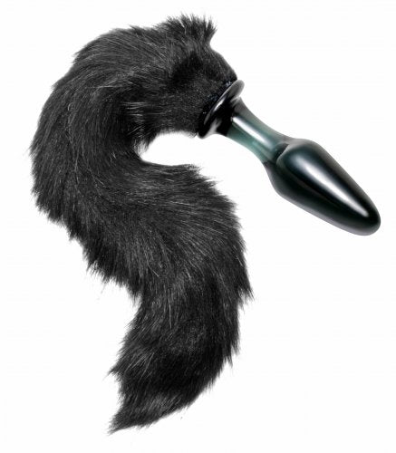 "Midnight Fox Glass Plug With Tail FR-AE391"