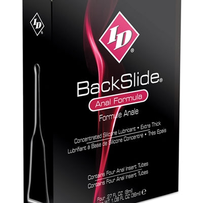 "ID Backslide Silicone Lubricant 8ml Long Tube - 4pack ID-BCT-08"