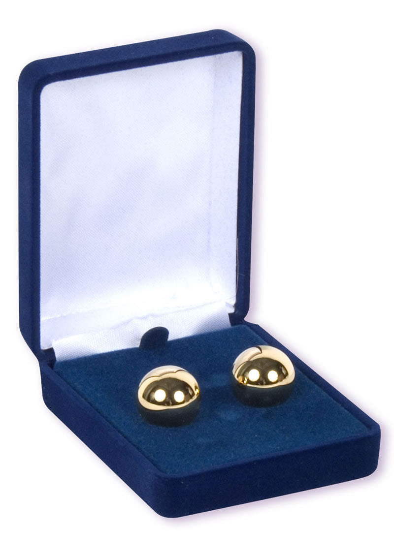Bolas de oro Ben-wa en caja azul