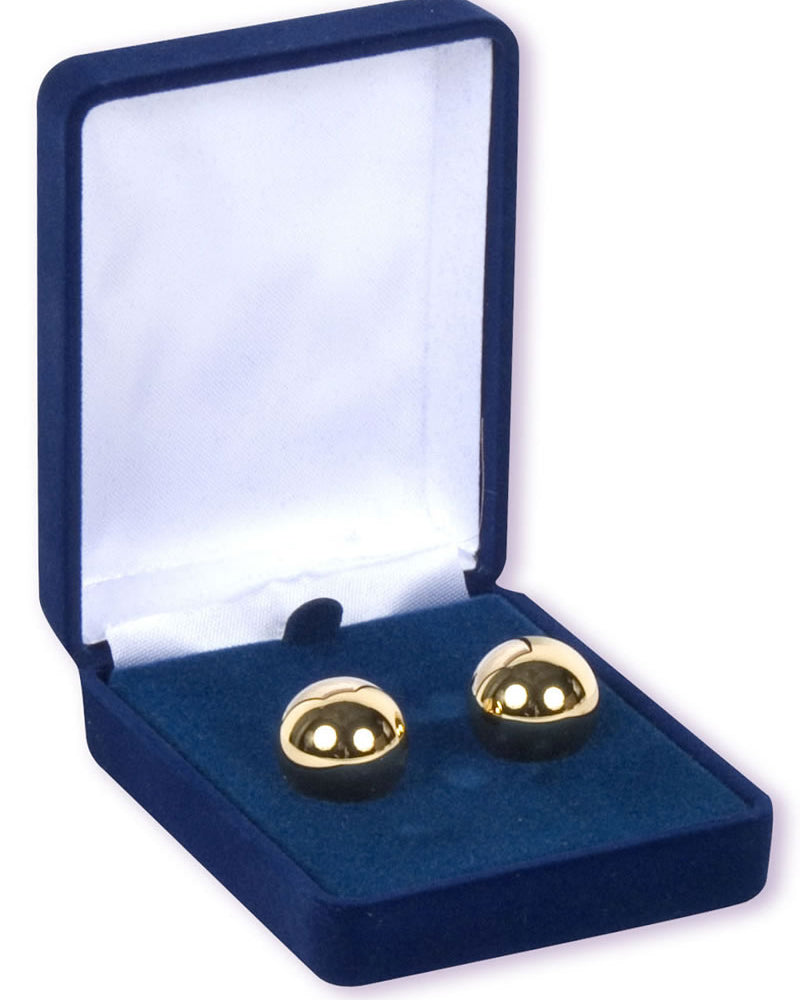 Bolas de oro Ben-wa en caja azul