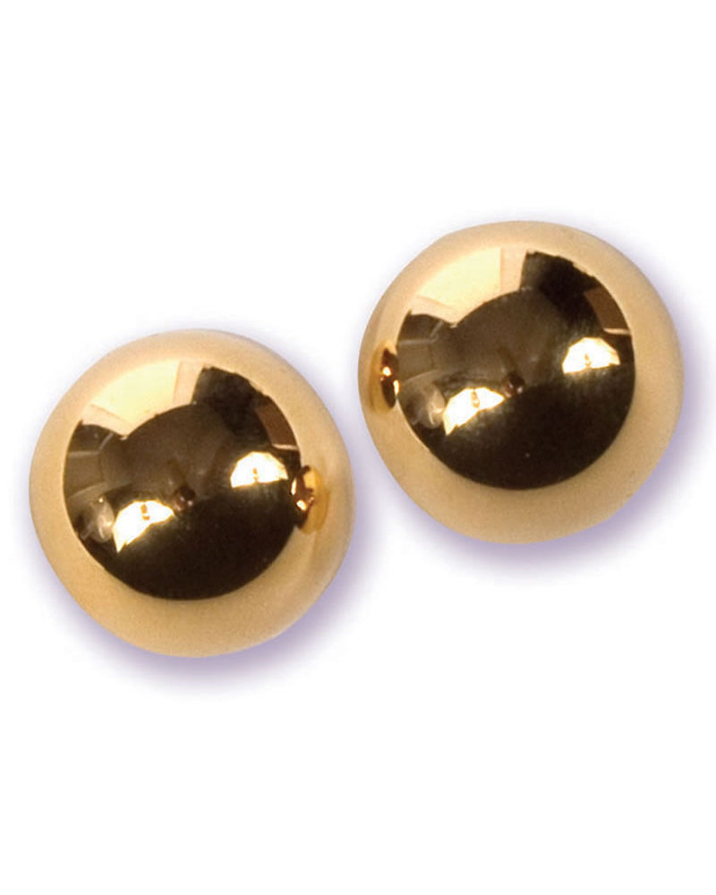Bolas de oro Ben-wa en caja azul