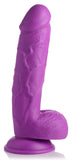 Pop Pecker 8.25 Inch Dildo With Balls - Purple