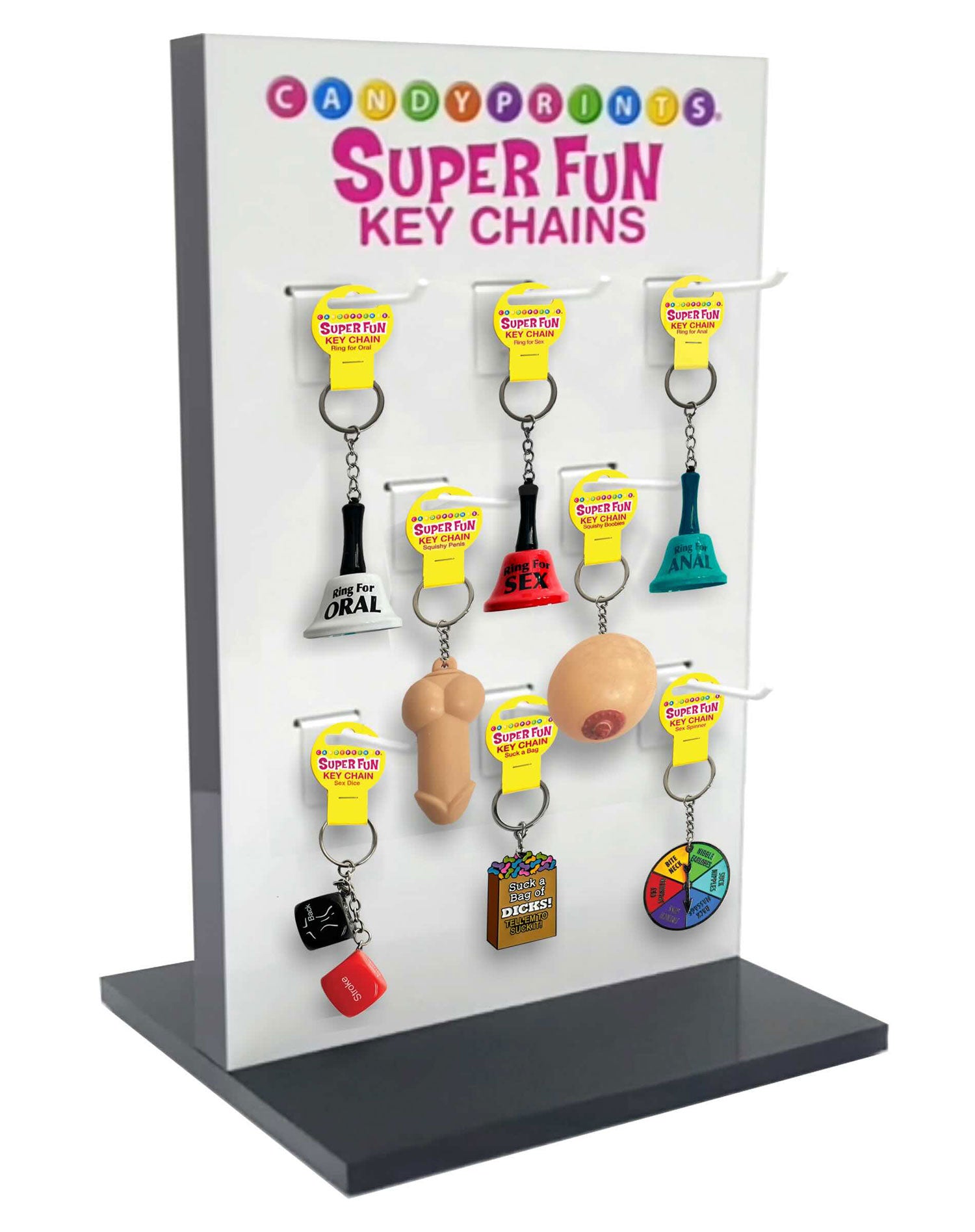 "Retail Display Spinner -Super Fun Penis Keychains and Romance Games LG-D001"