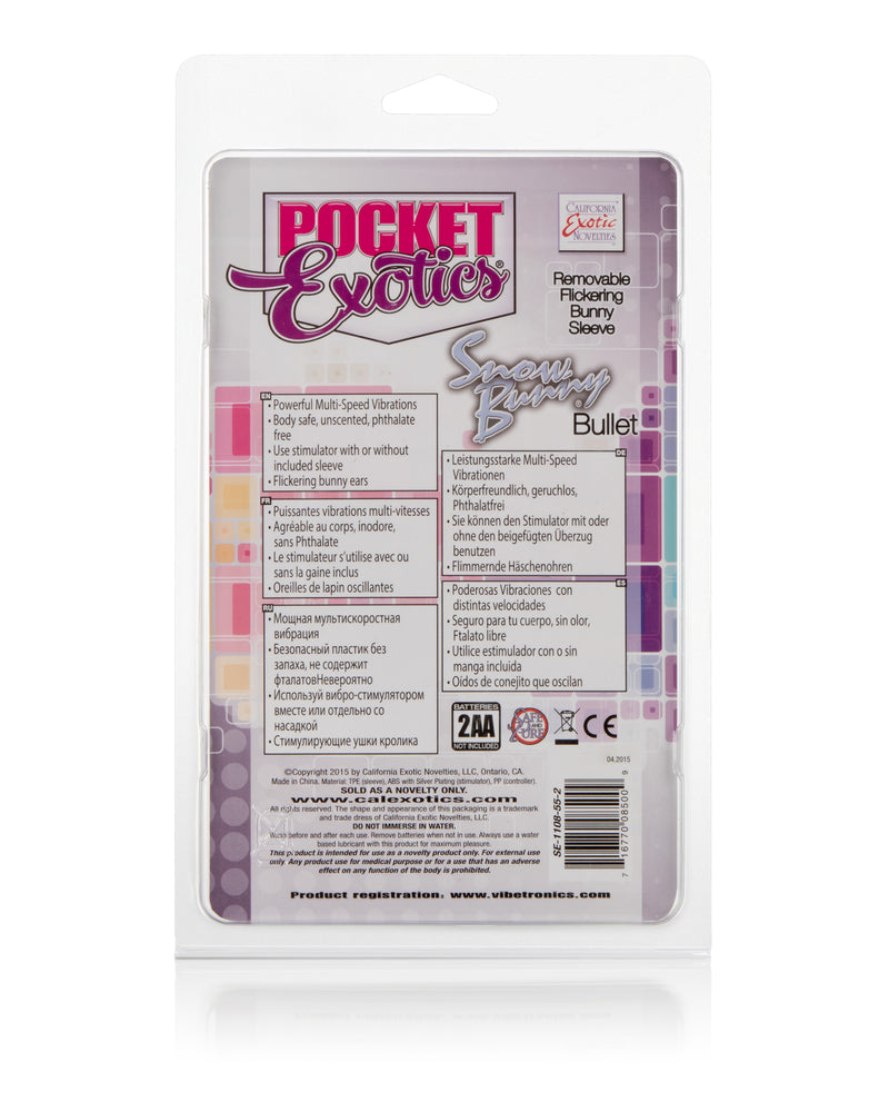 Pocket Exotics Snow Bunny Bullet - Clear