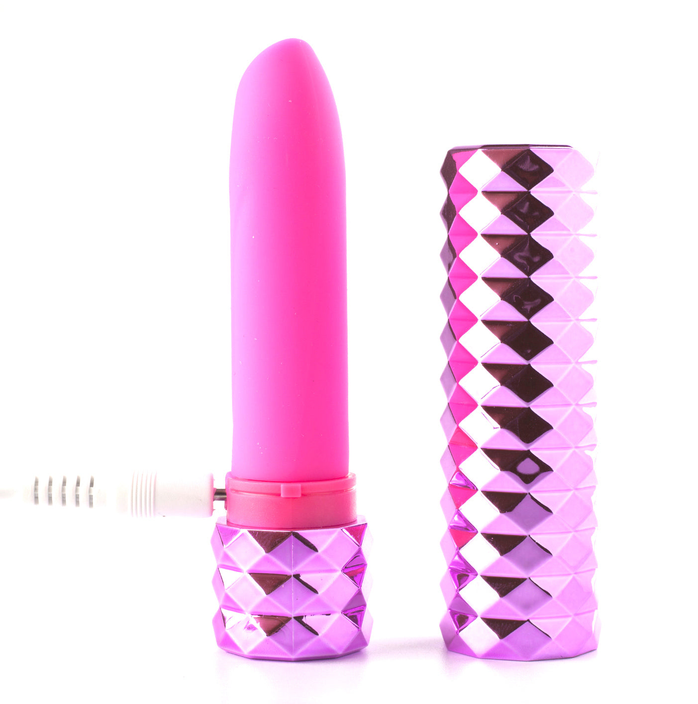 "Roxie Crystal Gem Lipstick Bullet Vibrator - Pink MTMA17001-P1"