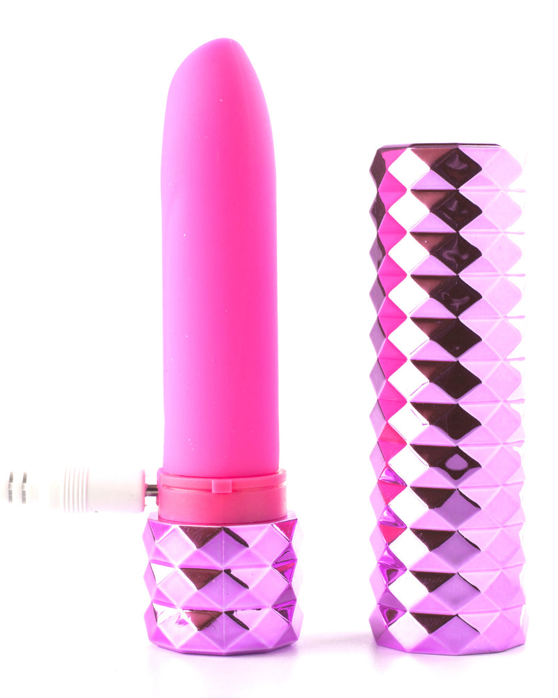 "Roxie Crystal Gem Lipstick Bullet Vibrator - Pink MTMA17001-P1"